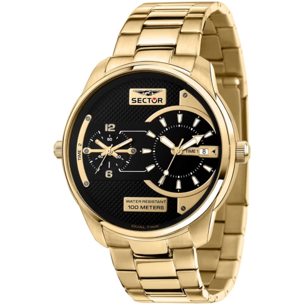 68278Sector R3253102026 Over-Size Herrenuhr Dual-Time 48mm 10ATM-