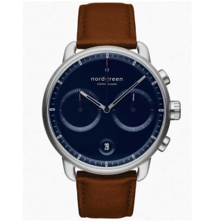 Nordgreen PI42SILEBRNA Pioneer Chronograph - zegarek