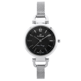 G. ROSSI - LESTI - 3652B (zg772b) - silver/black  - zegarek 