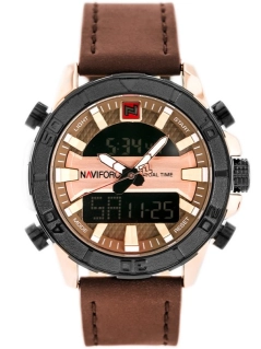 NAVIFORCE - NF9114 (zn046e) - brown/rosegold - zegarek  